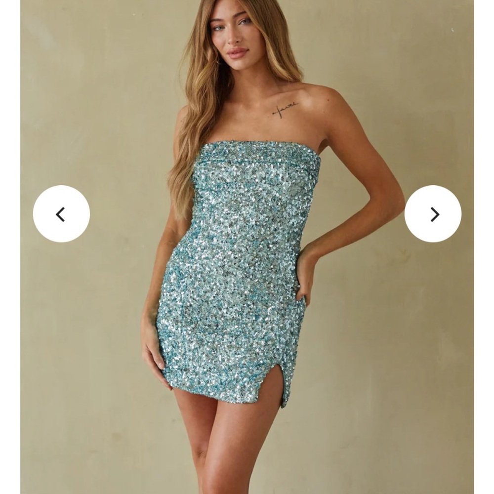 American Threads Hailey Sequin Bodycon Mini Dress